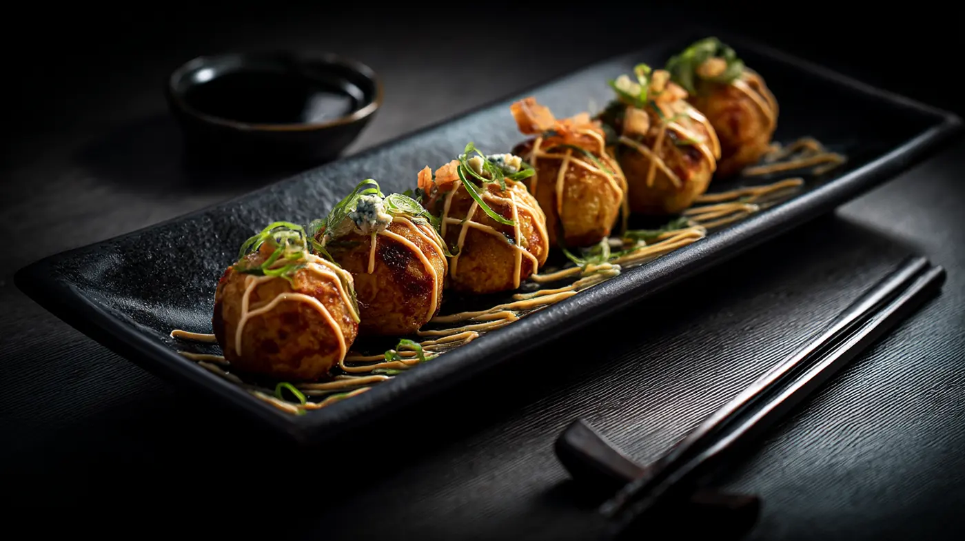 Takoyaki with Wasabi and Blue Cheese – Japan Fusion