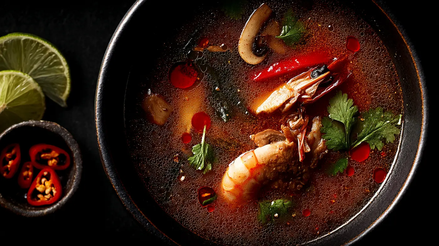Thai Fire - Triple Chili Tom Yum with Ghost Pepper Oil