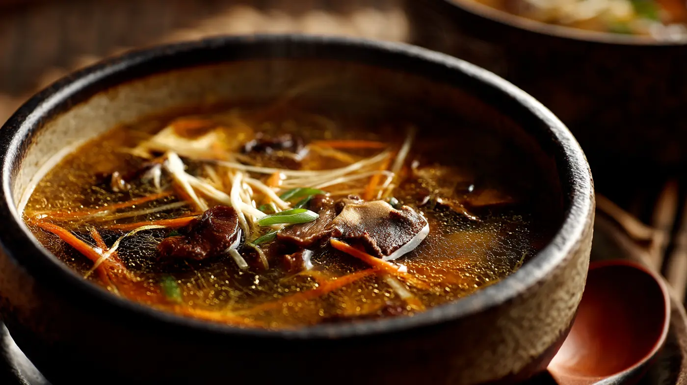 Vibrant Hot & Sour Mushroom Soup